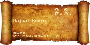 Hajnal Kevin névjegykártya